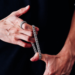 925 Silver Fine Jewelry Fashion <b>Bracelet</b> Chic Cuban and Link Chain with Moissanite Elegant and Stylish Accessory - Product Image 4