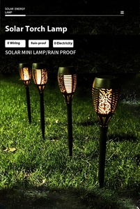 Đèn bollard ngọn lửa năng lượng mặt trời không thấm nước-ánh sáng đường đi ngoài trời hiện đại với hiệu ứng ngọn lửa thực tế - Product Image 6