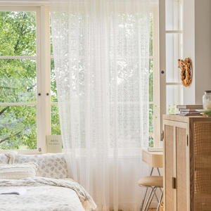 <span class=keywords><strong>Tende</strong></span> di pizzo macramè per finestra porta <span class=keywords><strong>francese</strong></span> <span class=keywords><strong>tende</strong></span> in <span class=keywords><strong>Tulle</strong></span> pizzicotto pieghettato Ready Made cucina all'aperto tovaglia - Product Image 3