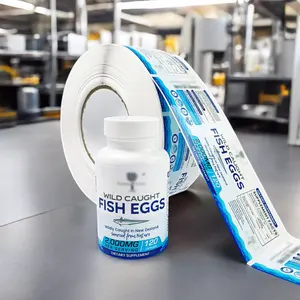 의약품 용 맞춤형 인쇄 광택 비닐 스티커 의료 라벨 건강 제품 PET 제약 포장 병