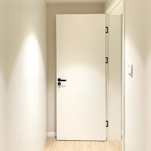 ประตูไม้พีวีซีสีขาวสำหรับบ้านห้องนอนห้องน้ำ - Product Image 4
