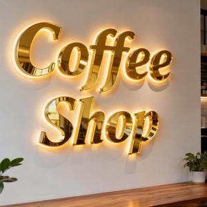 Nhà máy tùy chỉnh thép không gỉ kết thúc gương chiếu sáng dấu hiệu LED bcklit Thư 3D dấu hiệu cho doanh nghiệp - Product Image 5