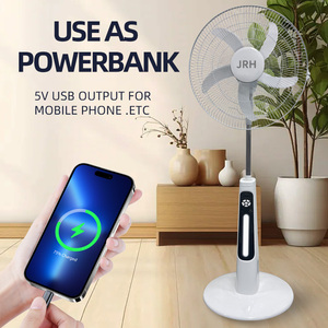 18 16Inch Thông Minh AC DC 12V Sàn Quạt Năng Lượng Mặt Trời Hiệu Quả Cao Điện Có Thể Sạc Lại Fan Với Năng Lượng Mặt Trời Bảng Điều Khiển Và LED Ánh Sáng Quạt Năng Lượng Mặt Trời - Product Image 4