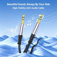 Câble audio Hi-Fi 3,5 mm blindé en cuivre pur, mâle-mâle, plaqué or, pour haut-parleur de voiture, casque, ordinateur portable