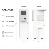 Système de batterie industrielle LiFePO4 GCB-E100 50kW 100kWh ESS, 6000+ cycles, refroidissement par air, raccordement au réseau pour station de recharge de véhicules électriques professionnelle