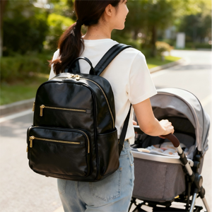 <span class=keywords><strong>Sac</strong></span> à <span class=keywords><strong>langer</strong></span> personnalisé par le fabricant, en cuir PU antichoc, <span class=keywords><strong>sac</strong></span> à dos matelassé, <span class=keywords><strong>sac</strong></span> à <span class=keywords><strong>langer</strong></span> pour bébé avec grande capacité de rangement - Product Image 3