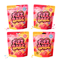 Sachets refermables personnalisés anti-odeur, en Mylar, de qualité alimentaire, pour bonbons gélifiés 3.5g 7g 1oz 1lb, avec fermeture Ziplock en feuille d'aluminium
