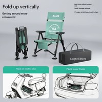 Chaise de pêche pliable verticale tout-terrain avec réglage en hauteur, portable pour la pêche en eau sauvage, vente en gros