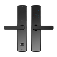 Accueil Hôtel Appartement Bureau Smart Tuya Poignée Numérique Serrure Intelligente Électronique Biométrique Empreintes Digitales rfid Carte Clé Serrure De Porte