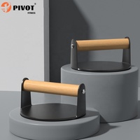 Barres de pompes multifonctionnelles en fer avec poignées en bois – Supports de pompes à double barre parallèle – Équipement de fitness à domicile