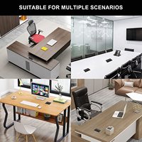Cache-câble de bureau carré en métal anti-poussière 80 mm x 80 mm pour ordinateur et bureau