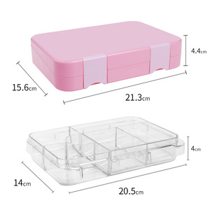 Tritan Lunch <b>Box</b> 21.3x15.6x4.4cm Double Buckle Kids Food <b>Storage</b> Student Bento Container - Product Image 1