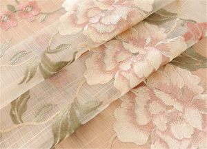 Elegant European Floral Embroidery Sheer Curtain Design for Bedroom Villa Natural Light Filtering Grommet <strong>Window</strong> <strong>Voile</strong> - Product Image 5