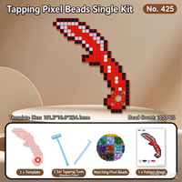 Kit de perles à griffonner style arme, ensemble de perles à griffonner sans marteau ni fer, jouet éducatif DIY de pixel art fait main pour enfants