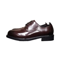 Zapatos Derby de Cuero Vacuno Genuino con Plantilla Amortiguadora e Inserto de Malla Transpirable, Zapatos Casuales para Hombre, Zapatos de Oficina