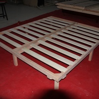 Cadre de lit de luxe Queen/King en bois personnalisable, avec sommier à lattes, support de plateforme, facile à assembler, durable, écologique et de taille adaptable