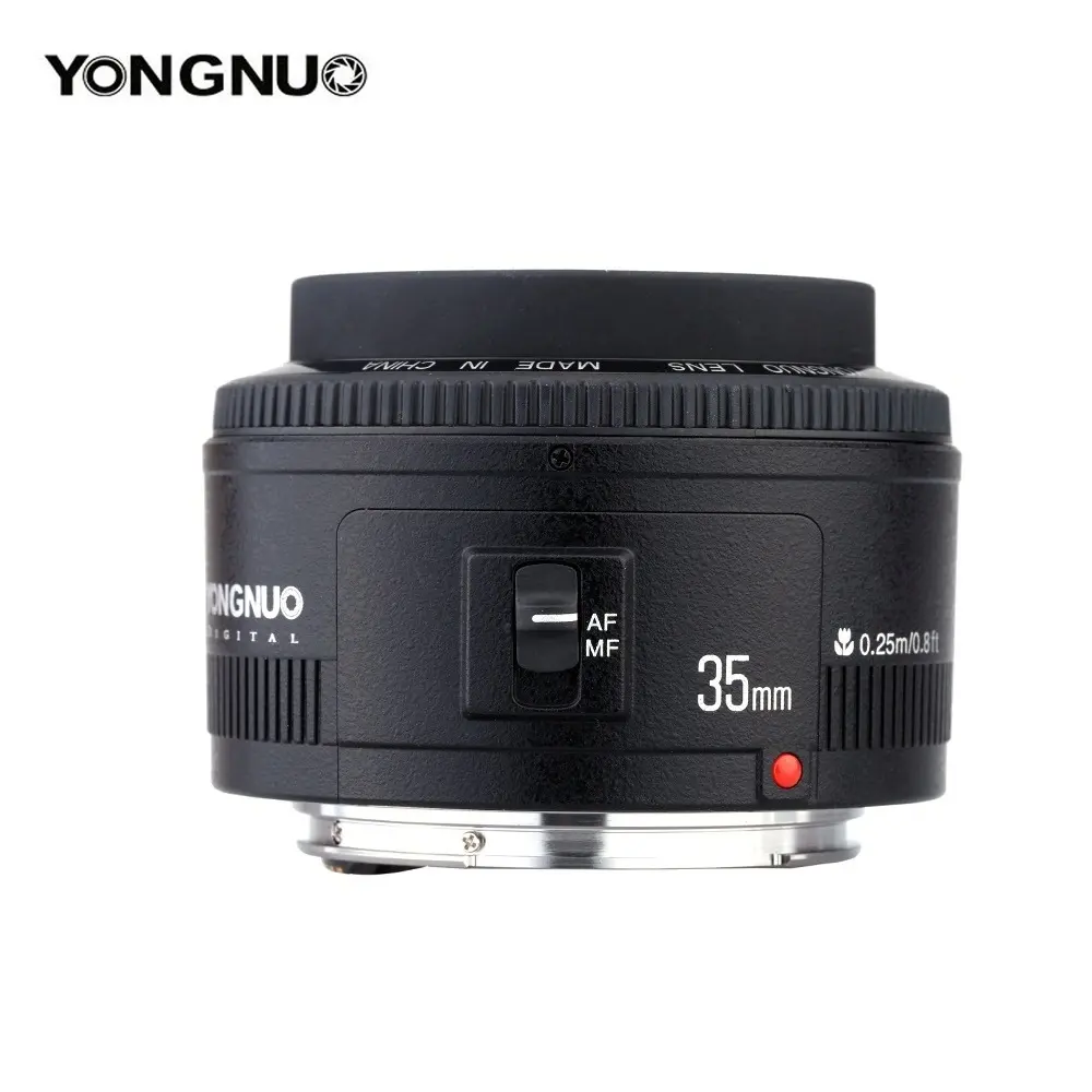 캐논 DSLR 600D 70D 60D 6D 용 캐논 마운트용 좋은 YONGNUO 브랜드 카메라 렌즈 35mm F2 광각 프라임 렌즈 YN 35mm F2.0 렌즈