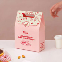 Boîte d'emballage en papier à emporter pour pâtisserie et pâtisserie personnalisée avec logo pour bonbons biscuits beignets gâteaux
