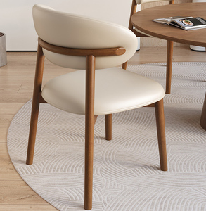 Modern restoran meşe ahşap yemek sandalyesi mutfak restoran sandalye ofis deri ev kahve katı ahşap sandalyeler - Product Image 1