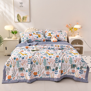 Mới Đến Đầy Màu Sắc In Ấn Bộ Đồ Giường Thiết Lập Mềm Mại Hai Màu Sắc Mùa Hè Chăn - Product Image 2