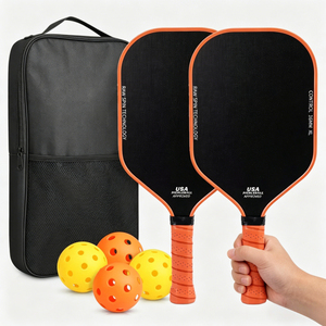 Paddle da Pickleball in Fibra di Carbonio T700 Approvato USAPA, Ultra Leggero, Senza Bordi, 2 Racchette, 4 Palline, 1 Borsa - Product Image 4