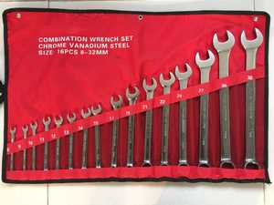 Factory Sale Combination Wrench Spanner Set Chrome Plated Mirror Steel Hand <b>Tool</b> Metric Sizes OEM Customizable Clearance Set-com - Product Image 3