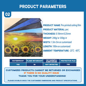 Film PVC pour plafond tendu imprimé UV, motifs et couleurs personnalisés en couleur intégrale, forme ondulée, pour <span class=keywords><strong>piscine</strong></span>, fourni par l'usine - Product Image 4