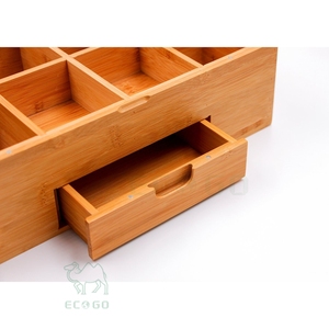 Support rectangulaire en bambou pour l'organisation des tiroirs de bureau - Product Image 2