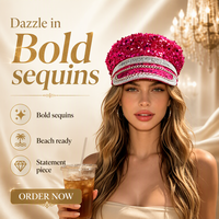 Chapeau de Capitaine Steampunk à Strass à Faible MOQ, Chapeau de Pirate avec Logo Personnalisé, Idéal pour la Récolte du Miel et les Salons Apicoles