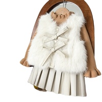 Fabricant de vêtements Hiver Boutique De Mode Enfants 3pcs Pull + Gilet En Fausse Fourrure + Jupe Plissée Princesse Vêtements Ensembles pour Adolescent G