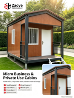 Cabane modulaire préfabriquée à toit en pente, conteneur à grain de bois, maisonnette portable, construction personnalisée, villa de villégiature, camping