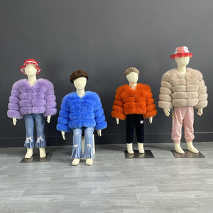 Manteau en fausse fourrure de raton laveur moelleux grande taille pour l'automne et l'hiver, style mode, pour maman et <span class=keywords><strong>moi</strong></span>, veste chaude en fourrure de <span class=keywords><strong>renard</strong></span> pour enfants - Product Image 3