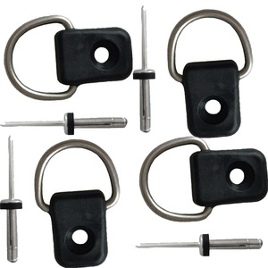 Boucles en forme de D en acier inoxydable avec rivets pour kayak, bateau, utilisation en extérieur, paquet de 4 - Product Image 5