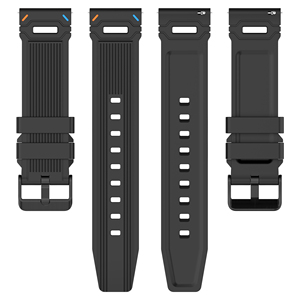 Bracelet de montre intelligente en silicone souple avec motif à rayures et boucle en métal 22MM pour <span class=keywords><strong>Samsung</strong></span> Galaxy Watch3 45MM/pour Xiaomi Watch <span class=keywords><strong>S2</strong></span> - Product Image 4