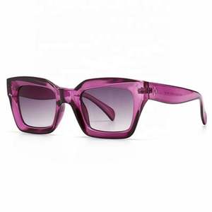 Lunettes de soleil œil de chat vintage rétro bleu violet personnalisées avec logo, protection UV400, carrées, pour femmes – Meilleures ventes - Product Image 1