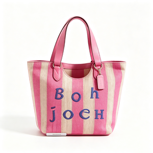 Customized <b>Canvas</b> tote <b>bag</b>, Striped mini tote, Letter embroidery handbag, Women top handle shoulder <b>bag</b> - Product Image 5