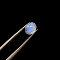 Bijoux Personnalisables Manuels en Pierre Naturelle de Lune Arc-en-Ciel Bleue de Haute Qualité, Pierre Précieuse Lâche Ovale Lisse Taille Cabochon
