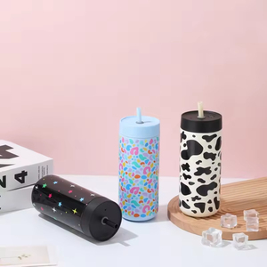 Milk <b>Cup</b>, Cute Ice <b>Cup</b>, 316 Stainless Steel Thermos <b>Cup</b>, <b>Large</b> Capacity Straw <b>Cup</b>, Accompanying Water <b>Cup</b> - Product Image 2