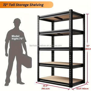 Étagères de garage utilitaires OEM, étagères de rangement pour outils, étagères à moyenne capacité, rayonnage sans boulons, rayonnage à palettes, stockage d'entrepôt - Product Image 5