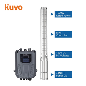 ระบบสูบน้ำพลังงานแสงอาทิตย์ KUVO 1500W ปั๊มน้ำแบบจุ่มใต้น้ำสแตนเลสสำหรับบ่อน้ำลึก ใช้สำหรับการเกษตร - Product Image 2