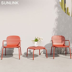 Juego de muebles de exterior de aluminio, venta al por mayor, mesa de bar alta, taburete de bar, mesa de centro redonda, banco, sillón, mesa de comedor y juego de sillas - Product Image 4