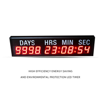 10-stellige LED-Digitaluhr mit Fernbedienung, Wandmontage, 9999-Tage-Countdown, Event-Timer für Tag, Stunde, Minute und Sekunde