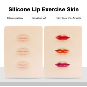 Nueva Piel <span class=keywords><strong>de</strong></span> Práctica <span class=keywords><strong>de</strong></span> Silicona 3D con Diseño <span class=keywords><strong>de</strong></span> Esquí para Entrenamiento <span class=keywords><strong>de</strong></span> Maquillaje Permanente, Incluye Ojos y Cejas - Product Image 2