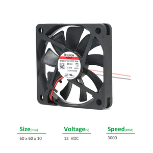 พัดลมระบายความร้อนแบบแกน SUNON MF60101V3-1000C-A99 ไฟฟ้า 60x60x10 มม. 12VDC 46mA 0.56W 3000RPM 12.2CFM แบบ Vapo Bearing สำหรับตู้ - Product Image 2