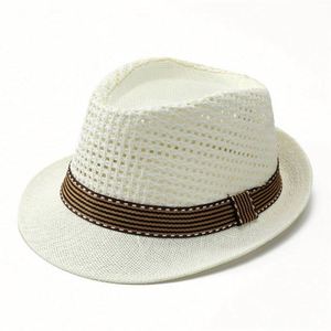 Sombreros Panamá para Hombre al por Mayor en Stock, Sombreros de Playa Transpirables con Diseño Hueco, Sombreros de Paja Panamá para Hombre - Product Image 3