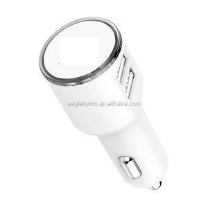 Alibaba venta al por mayor 5 V 2,4 Amp luz LED Dual USB cargador de coche regalo promocional teléfono cargador de coche con logo - Product Image 3