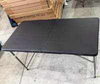 Table pliante rectangulaire portable en plastique pour événements et mariages, idéale pour les hôtels, les fêtes et la maison - Vente en gros usine