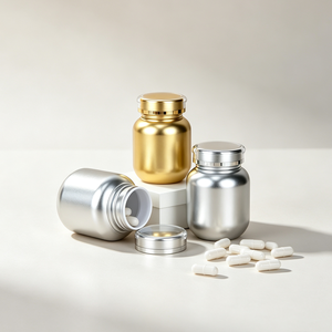 Bouteilles en plastique vides de 100 ml et 120 ml avec bouchon, pour pilules, médicaments, vitamines, capsules, huile, peinture, or, argent, compléments de santé - Product Image 3