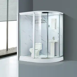 Portable All In One Indoor Shower Prefabricated Tiny Modular Pod Shower Cabin Prefab Bathroom