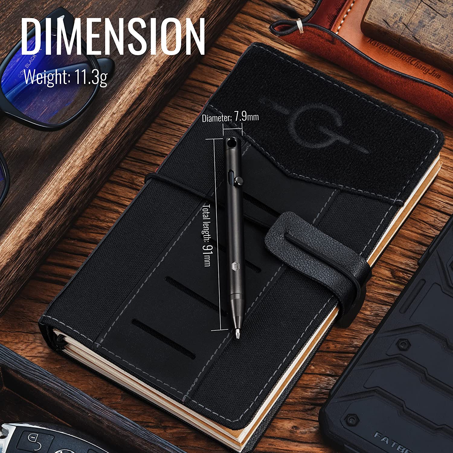 KeyUnity KP-01 BK チタン合金製 ボールペン 本体　黒 Amazon | KeyUnity KP01 ボルト アクション ペン クリップ付き